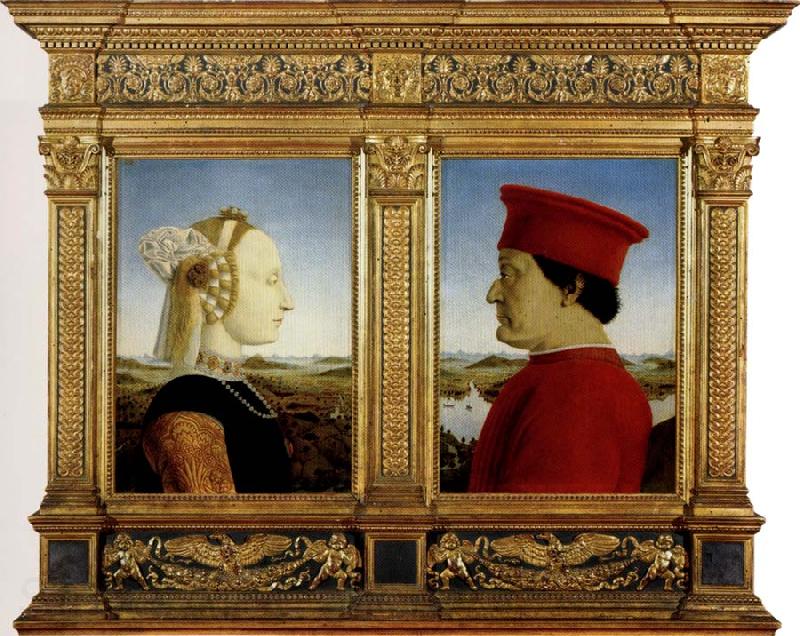 Piero della Francesca Portrait of the Duke and Duchess of Montefeltro France oil painting art